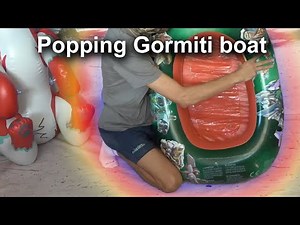 Pop inflatable - POP! 💥 Gormiti Inflatable Boat Poked and Deflated Instantly!