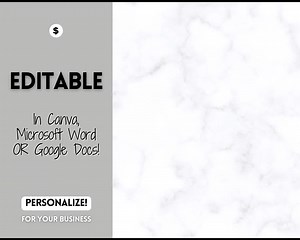 Receipt Template, EDITABLE Receipt Form, Small Business, Invoice Order, Job Estimate Form, Word, Canva, Google Docs, Quote, Proposal - Etsy