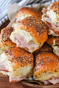 Baked Ham and Cheese Sliders - Spend With Pennies