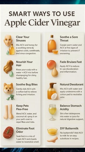 1.8K views |  Smart Ways to Use Apple Cider Vinegar  Who knew one...