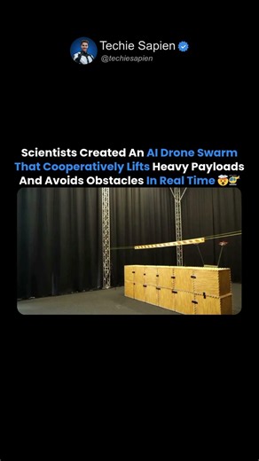 Drone Swarm Carries Heavy Objects Like A Flying Robot Team 🤯🚁