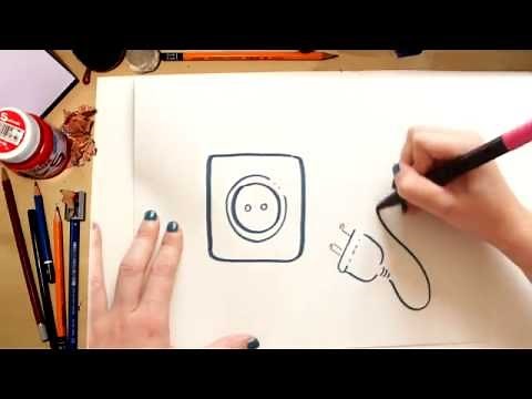Como dibujar un Enchufe de Energía Eléctrica - dibujos para niños