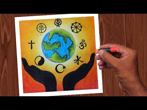 National Unity day poster drawing step by step | Unity day drawing | Rashtriya ekta diwas drawing