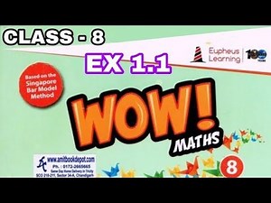 Class 8 Ex 1.1Wow Maths Book Solution Ex1 Rational number Eupheus Learning Cbse/Icse Vishu Tutorial