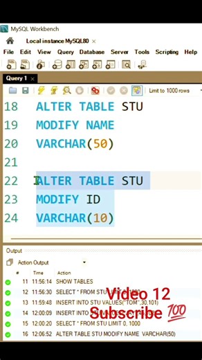 Change Column Datatype in SQL in 30 Seconds 🔥| #shorts #ytshorts #youtubeshorts