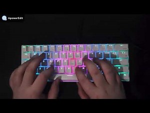 RK ROYAL KLUDGE RK61 Bluetooth Mechanical Keyboard Full RGB Version White