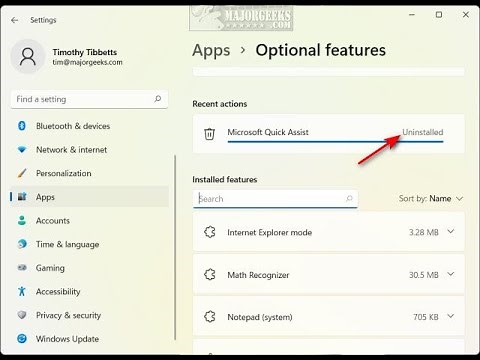 How to Add or Remove Optional Features in Windows 11