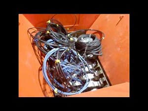 電線の破砕 破砕機 ライオンシュレッダーEVO ―SHREDDING ALUMINUM WIRE CABLE