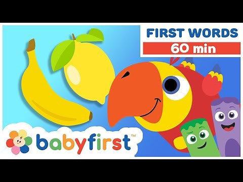 Toddler Learning Video w Color Crew & Larry | Baby Learning First Words & ABC | 1 Hour | BabyFirstTV