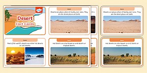 Deserts Fact Cards