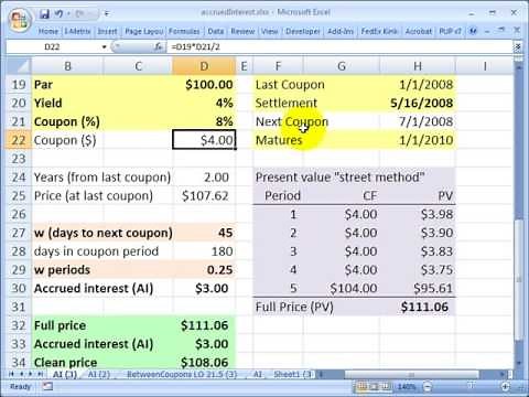How to Calculate Bond Accrued Interest