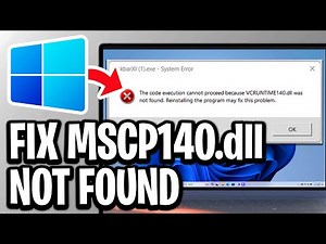 Fix MSVCP140.dll Not Found or Missing - Step By Step