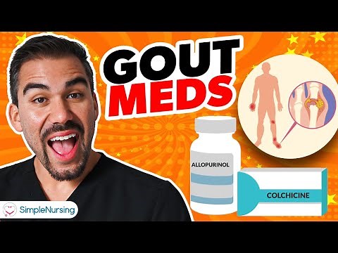 Pharmacology - Gout drugs, Allopurinol, Colchicine for nursing RN PN NCLEX