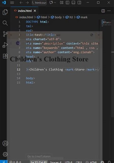 formatting text | mark #htmltutorial #shortvideo #shortsvideo #shorts #short #html5 #formatting