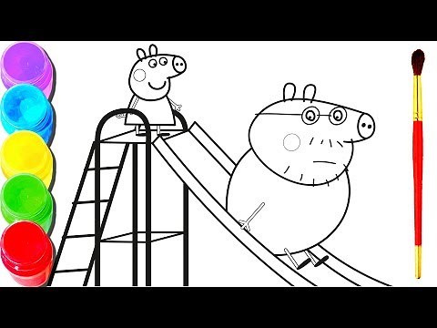 Peppa Pig & Daddy Pig Playground Time Coloring Book