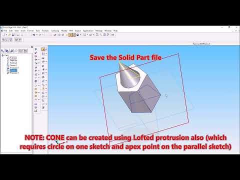 Introduction to Solid part modeling and Generative drafting in Solid Edge(Video01)