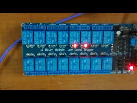 Esp32 controlling 16-channel Relay