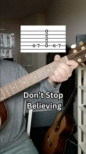 Don't Stop Believing Easy Guitar Lesson #guitarlesson