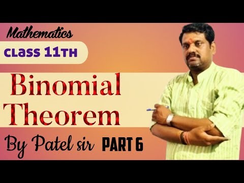 Binomial Theorem||Part 6||By Patel sir 📖📖|