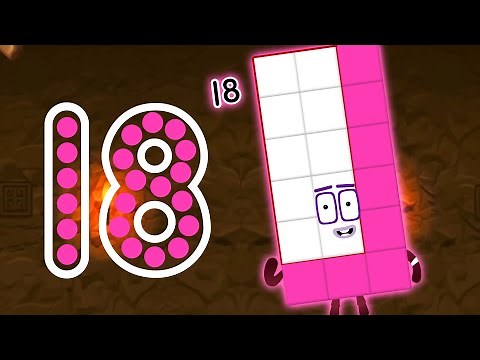 Numberblocks 18 Magic Run - Numberblocks Eighteen Adventure | Number Counting Go Explore