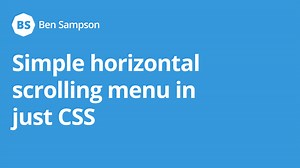 Simple horizontal scrolling menu in just CSS