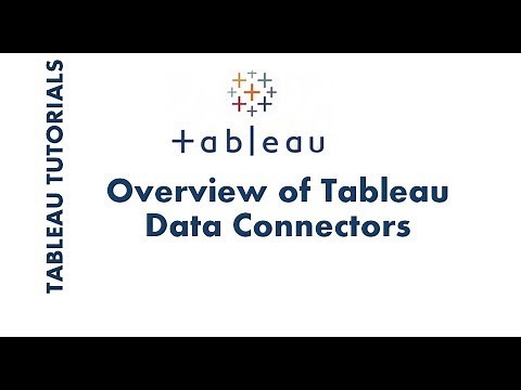 Tableau Tutorial 2 | Overview of Tableau Data Connectors