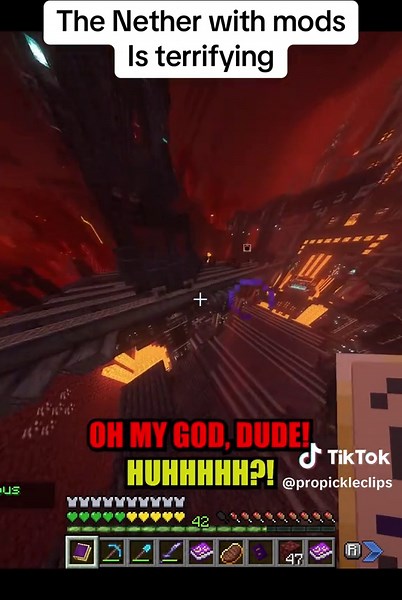 Exploring The Nether in Minecraft with Mods