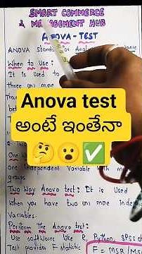 ANOVA Explained in 60 Seconds! ⏱️📊✨"