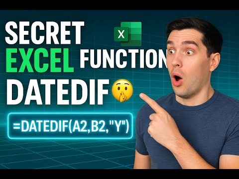 Unlock Excel’s Hidden DATEDIF Function | Calculate Age, Experience & Duration Easily!