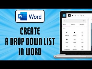 How To Create a Drop Down List in Word (easy)