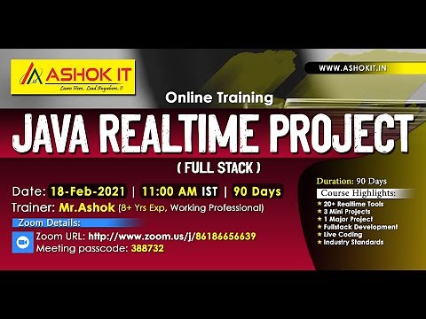 Java Real-time Project (Fullstack) Development By Mr. Ashok | Session - 03 | Ashok IT