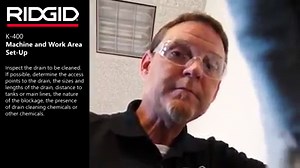 Ready to set-up your #RIDGID K-400 & surrounding work area? Watch to learn some key tips. #plumbing | RIDGID Tools