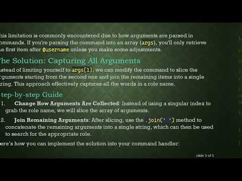 How to Capture All Arguments for Discord Role Commands in Discord.js v12
