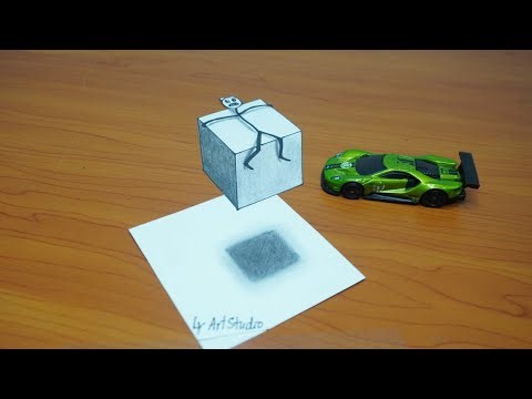 How to draw 3d cube illusion easy for beginners