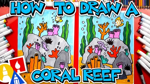 How To Draw A Coral Reef - Art For Kids Hub — Free Drawing Lessons for Kids -