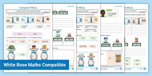 Compare Mass Differentiated Maths Activity Sheets