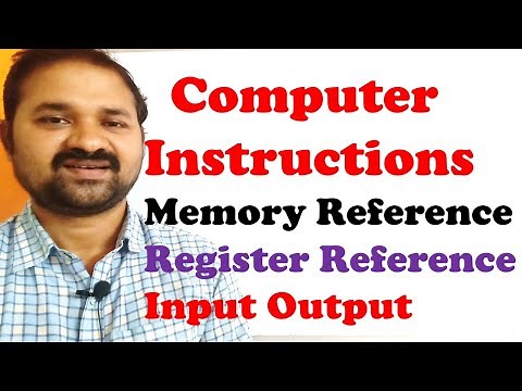 Computer Instructions||Memory Reference||Register Reference||Input Output||Computer Organization