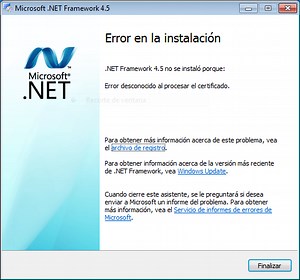 Instala .Net Framework con el "Offline Installer" y soluciona "Error en la instalación"