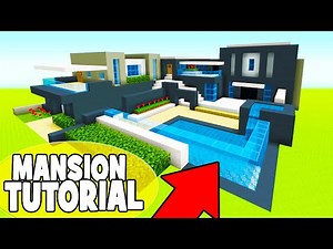 Minecraft Tutorial: How To Make A Modern Mansion #14