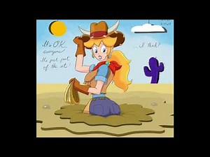 Peach Sinking In Quicksand With Cartoon Sound Effects