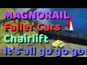 Magnorail @ Echo Lakes 10 Faller Cars, chair lift Magnorail boats, bicycles and vehicles all moving