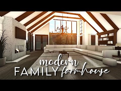 ROBLOX | Bloxburg: Modern Family Farmhouse Mansion 266k | No Large Plot | House Build