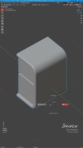 How to make Orange Mini Cabinet in Blender - Ep 2 silent tutorial -