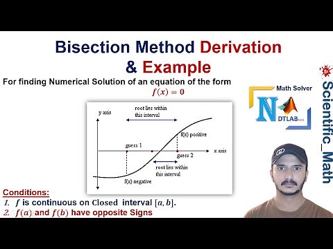 Bisection Method with Explanation/Derivation and Example l MATLAB Code For Bisection Method