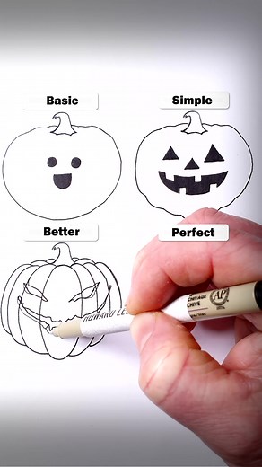 Easy Pumpkin Drawing Tutorial for Halloween