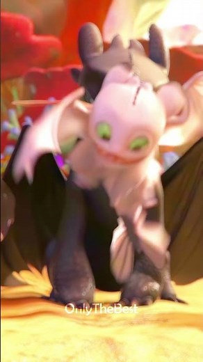 Toothless & Light Fury's Kids [4K] #Dreamworks