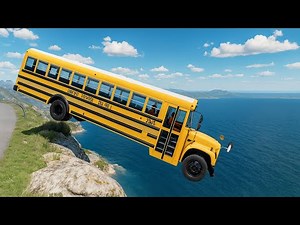 BeamNG.drive | Extreme Cliff Crashes with Heavy Vehicles #157