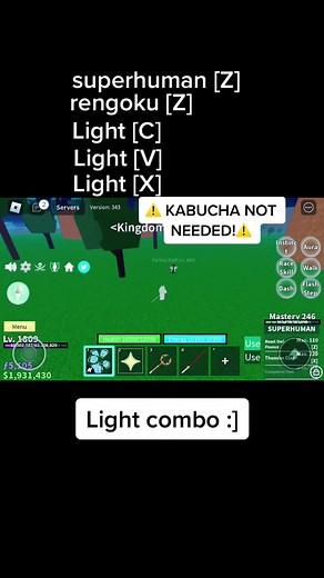 Blox Fruits Light Combo Guide: Rengoku Combos and Superhuman Strategies