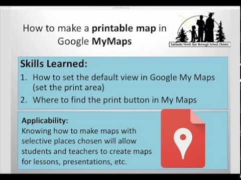 How to print a map in Google My Maps.