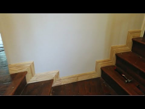 Baseboard Installation on Stairs